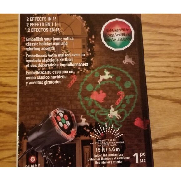 Gemmy Light Show LED Projection Plus Whirl A Motion Static 2 Effects in 1 86085 - Picture 2 of 5